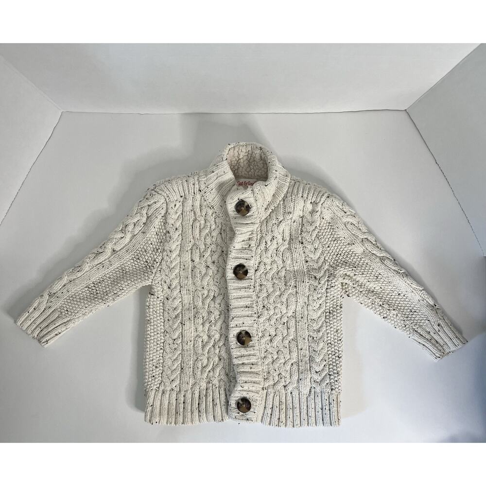 Toddler Cat & Jack Cozy Cable Knit Button Up Cardigan Sweater 18 Month